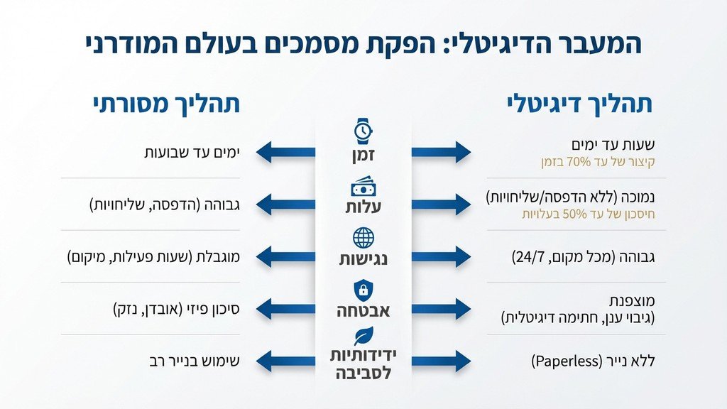 הפקת מסמכים משפטיים באופן מקוון דרך מחשב נייד