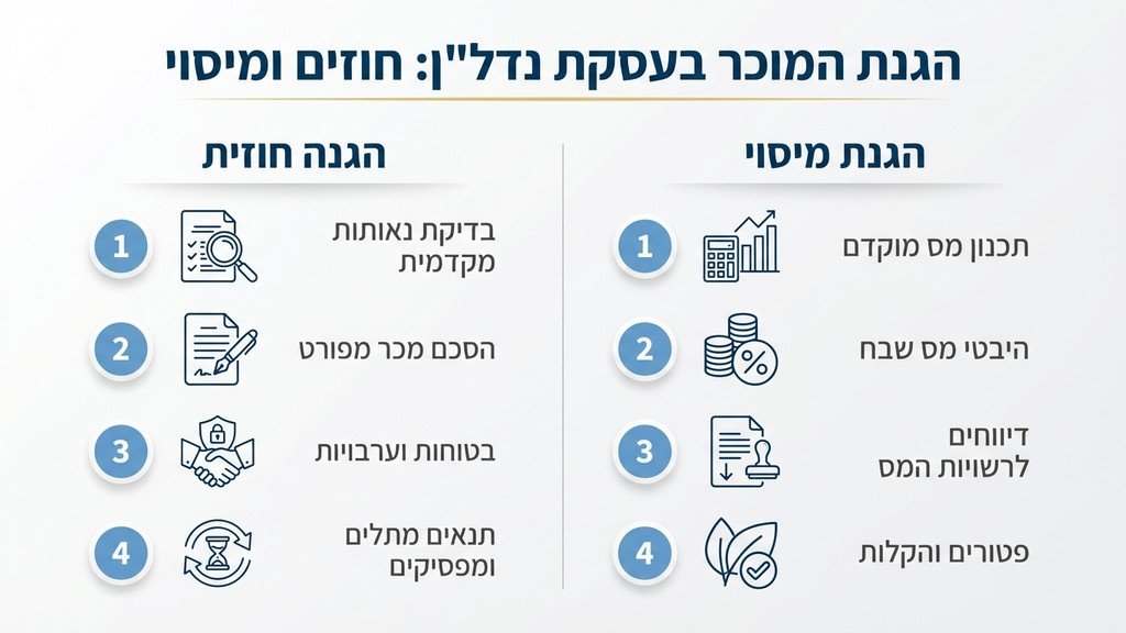 חתימה על חוזה מכר מקרקעין ומסירת מפתחות הנכס