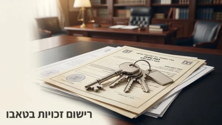 מסירת מפתח לדירה חדשה לאחר רישום זכויות במקרקעין