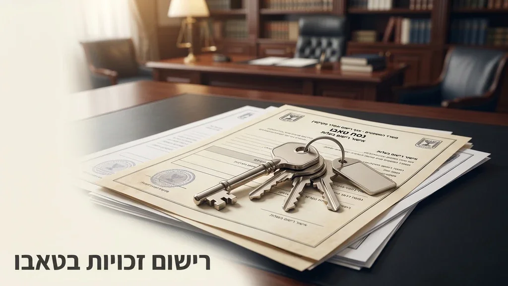 מסירת מפתח לדירה חדשה לאחר רישום זכויות במקרקעין