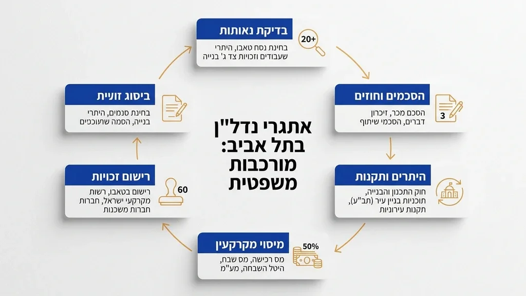 עורך דין מקרקעין תל אביב בוחן מסמכי עסקת נדלן על רקע קו הרקיע של העיר