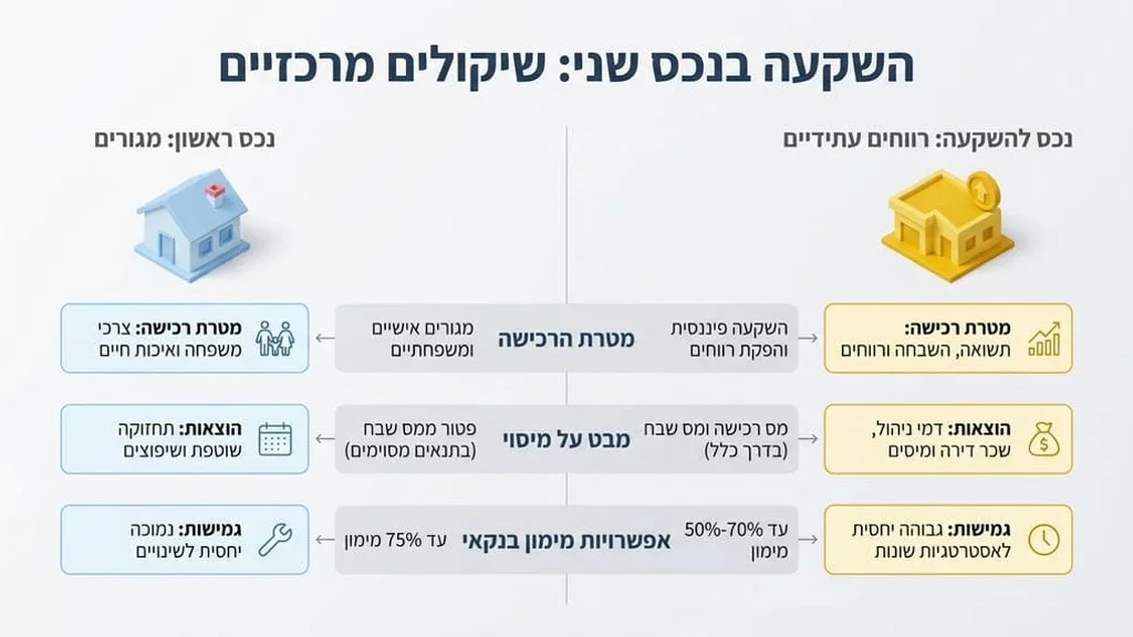 מפתחות לדירה נוספת להשקעה